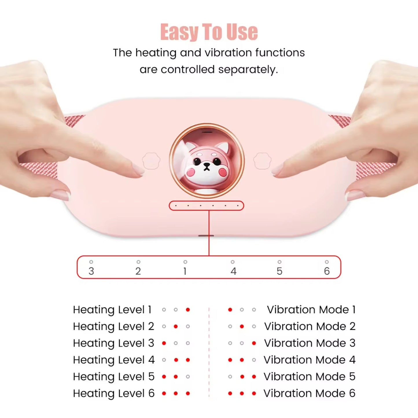 Menstrual Heating Self Massage Heat Period Pain Relief Portable Heating Pad Warming Belt Thermal Massager Stomach Heating Belt